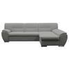 Veratti New Hellgrau Inkl. Schlaffunktion Ottomane Rechts - Silberfarben/Hellgrau, Design, Textil (281/167cm) - MID.YOU