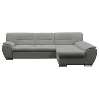 Veratti New Hellgrau Inkl. Schlaffunktion Ottomane Rechts - Silberfarben/Hellgrau, Design, Textil (281/167cm) - MID.YOU
