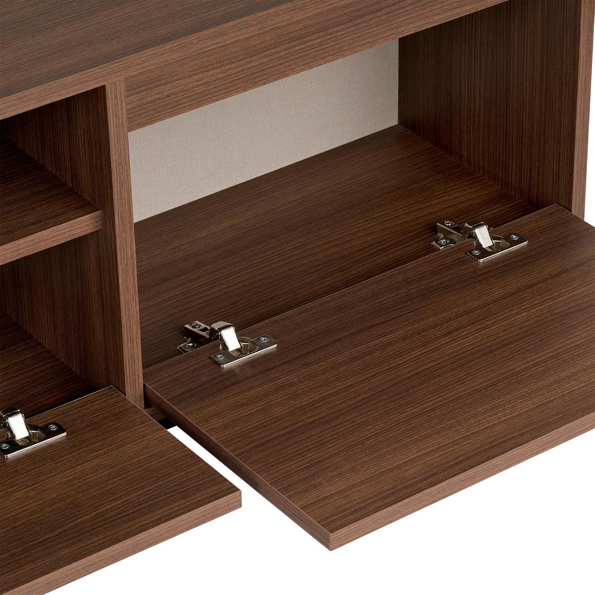 TV-ELEMENT Walnussfarben B:160cm - Walnussfarben, MODERN, Holzwerkstoff (160/42/30cm)
