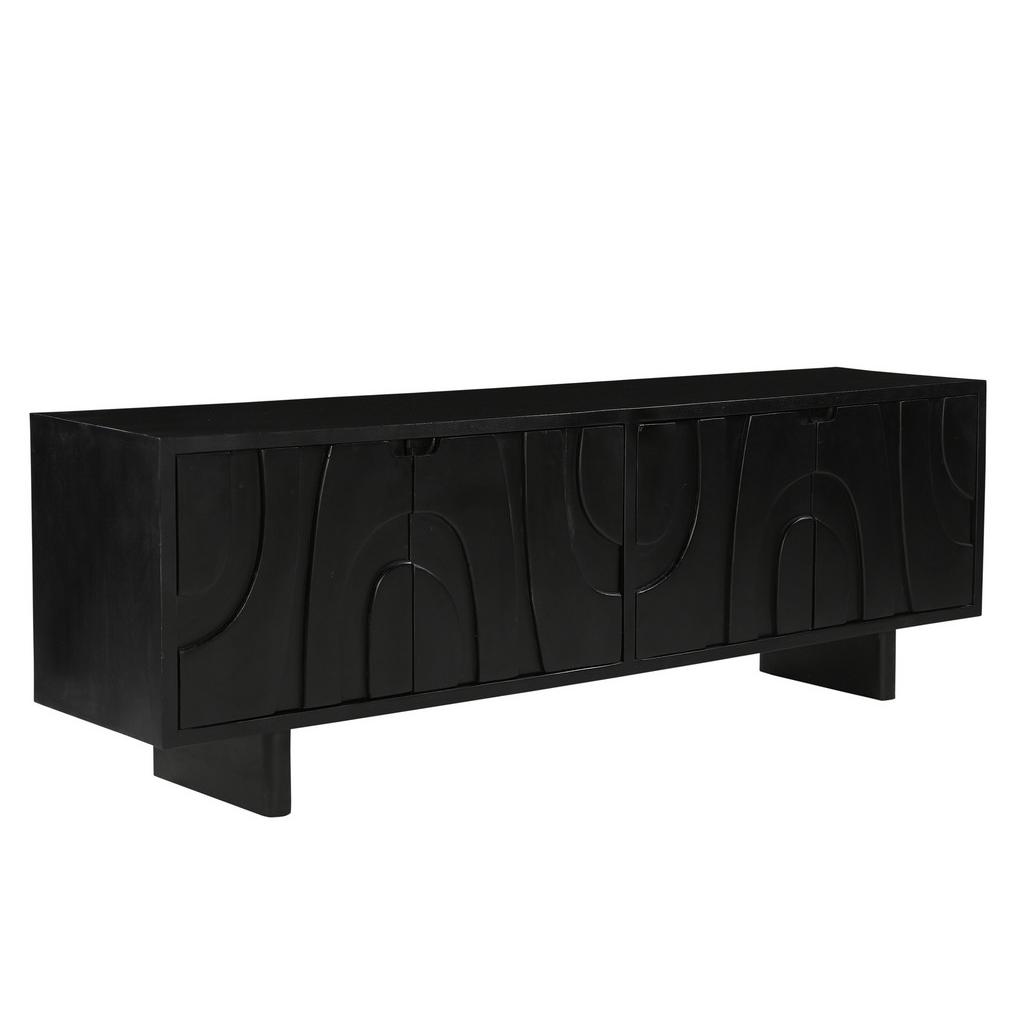 Lowboard Mangoholz schwarz B: 180cm