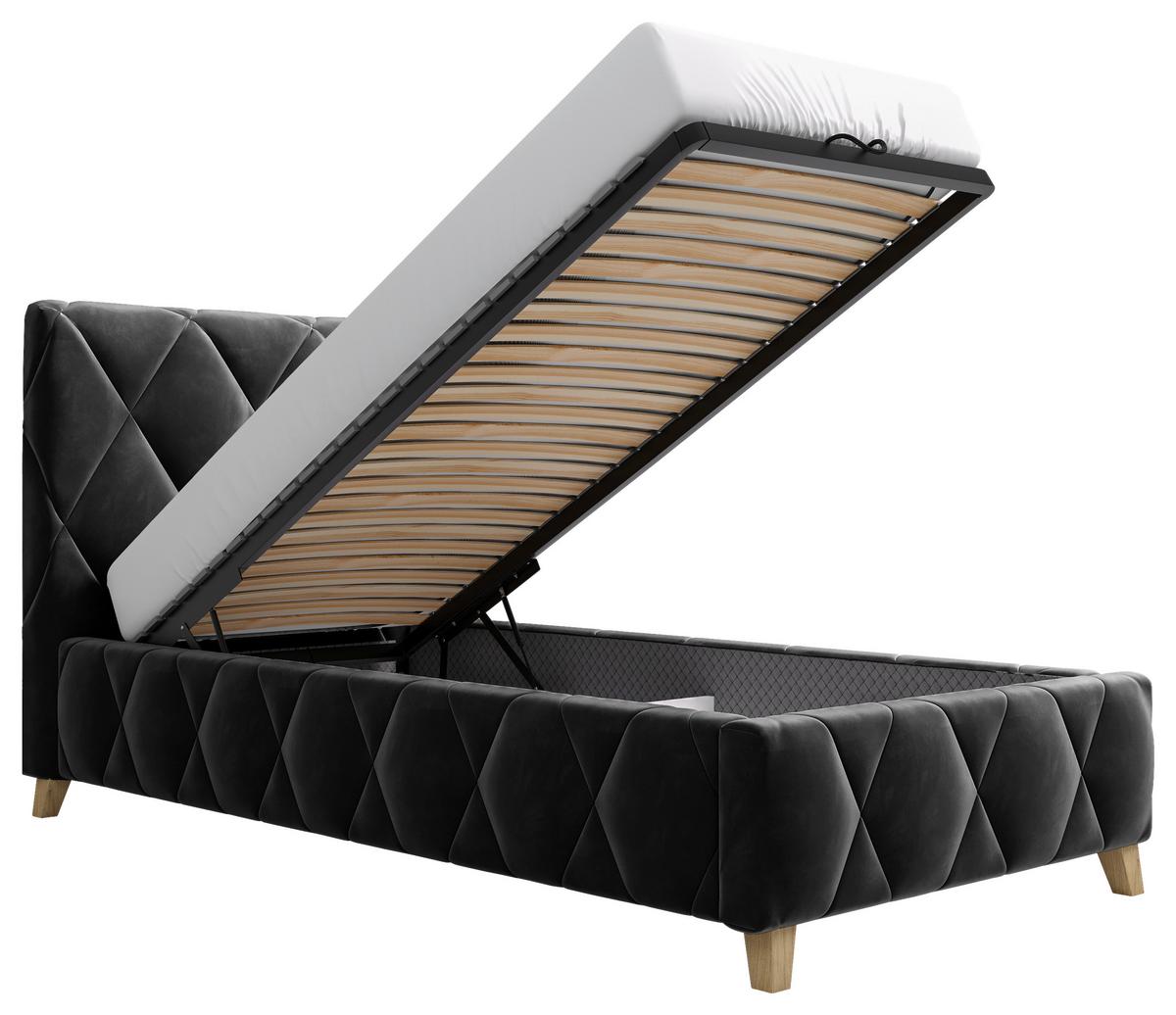 Polsterbett Trivio 90x200 cm Anthrazit - Anthrazit, MODERN, Holz/Holzwerkstoff (90/200cm) - MID.YOU