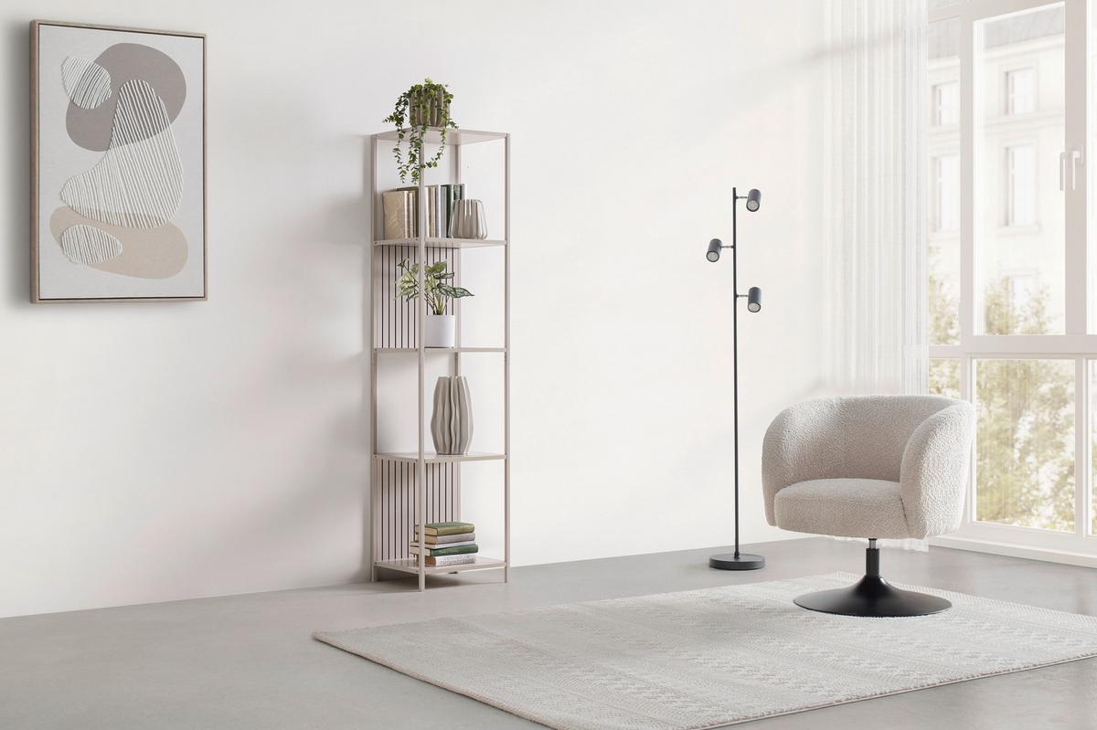 REGÁL MODANO -EXKLUSIV- - kašmírová, Modern, kov/kompozitné drevo (40/170/35cm) - Mömax