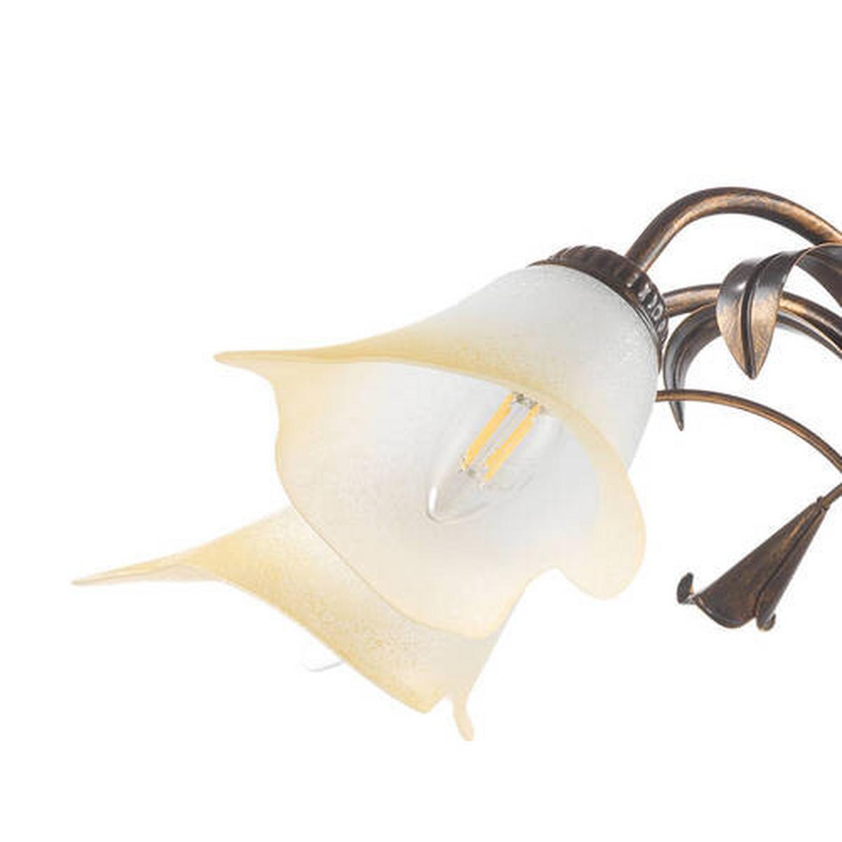 Kronleuchter 4722/5b - Bronzefarben, Natur, Glas/Metall (70/100cm)