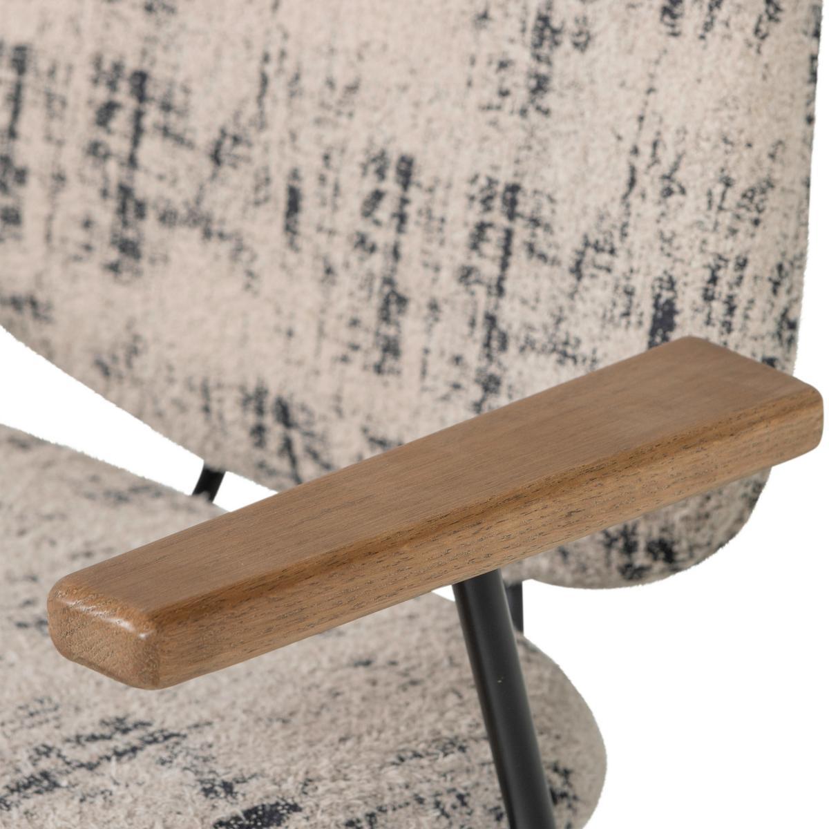 Sessel Aure Beige B: 69cm - Beige/Schwarz, Design, Holz/Textil (69/69/64cm) - Livetastic