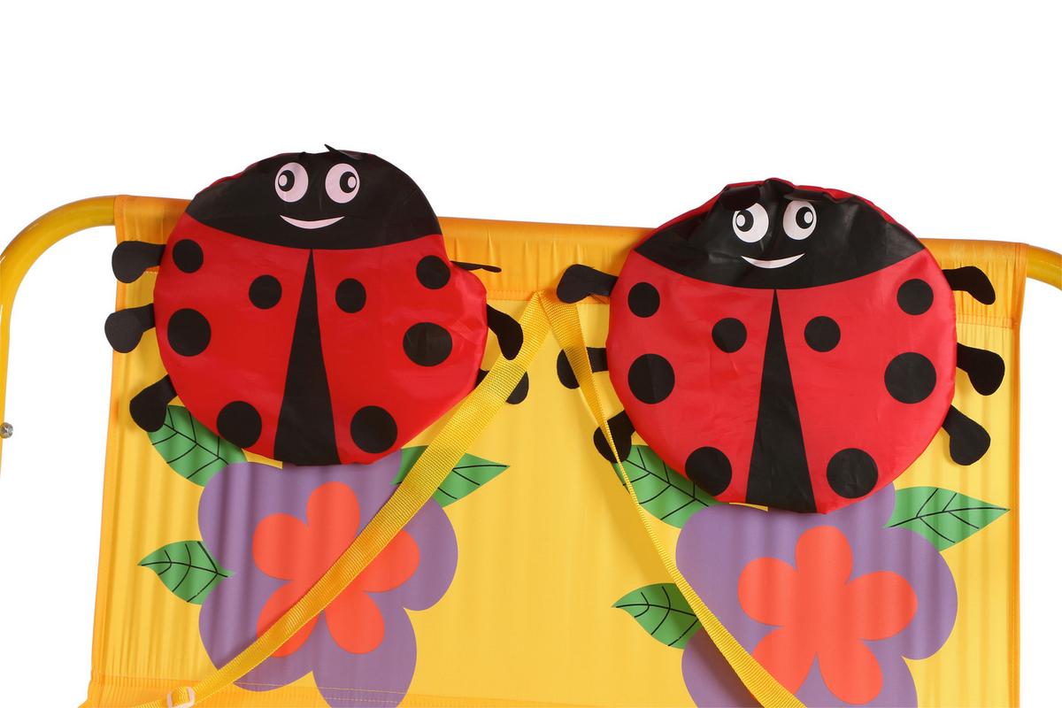 Kinder-Hollywoodschaukel Stahl, Rot - Rot, MODERN, Textil/Metall (115/118/75cm) - Siena Garden