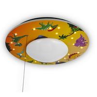 Kinderdeckenleuchte 7002 - Deckenleuchte Dinos - Multicolor/Weiß, Basics, Holzwerkstoff/Kunststoff (54/11cm) - Niermann