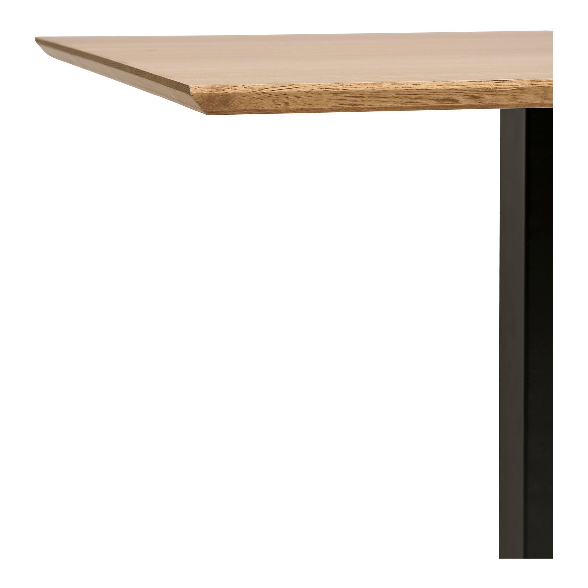 Bistrotisch Fano B: 70 cm Eiche Bianco Dekor Schwarz - Eiche Bianco/Schwarz, MODERN, Holzwerkstoff/Metall (70/75/70cm) - MID.YOU