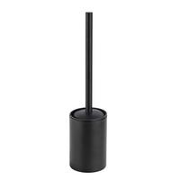 WC-Bürstengarnitur Porto Black Schwarz, Wandmontage B: 9 cm - Schwarz, MODERN, Kunststoff/Metall (9/37/9cm) - Wenko