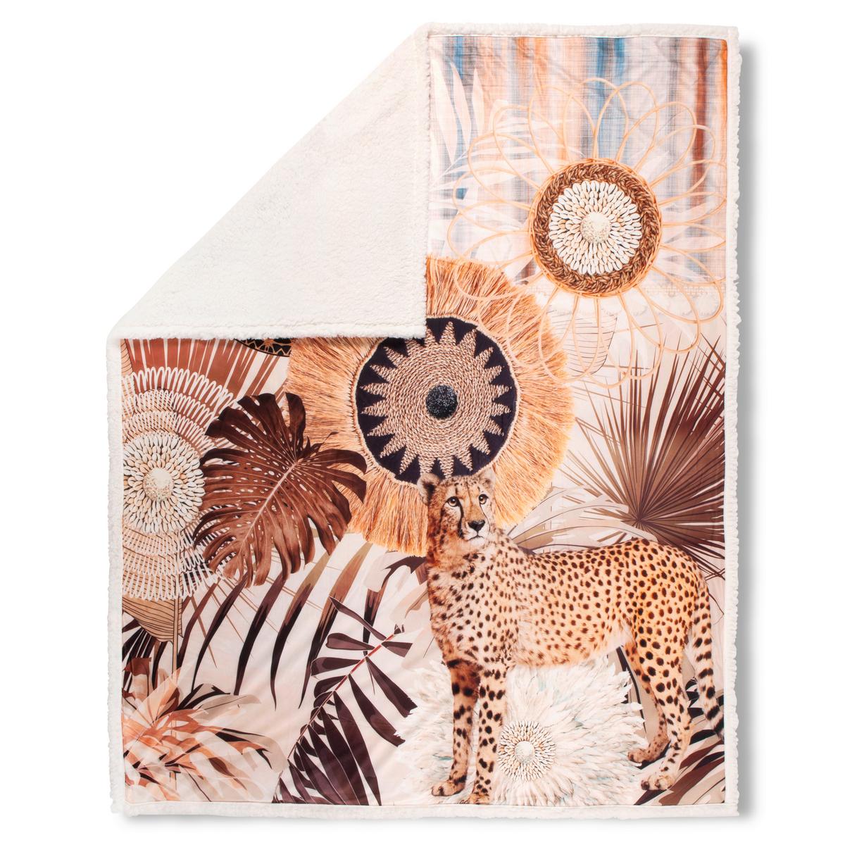 Plaid Raeni 130x160 cm Braun Pink Beige - Pink/Beige, Trend, Textil (130/160cm)