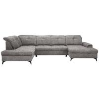 Sedacia súprava U SIERRA, ľavá, sivobéžová INFINITY - čierna/sivohnedá, Modern, kov/textil (230/364/181cm) - Mömax