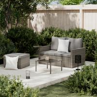 ZAHRADNÍ SADA HENRY - šedá/hnědá, Natur, kov/plast (124/65/70cm) - Mömax