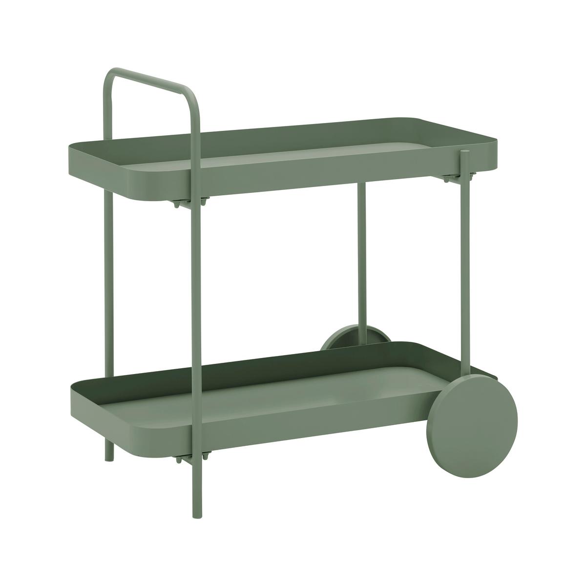 SERVÍROVACÍ VOZÍK DESINO -EXKLUSIV- - zelená, Moderní, kov (70/70/43cm) - Mömax