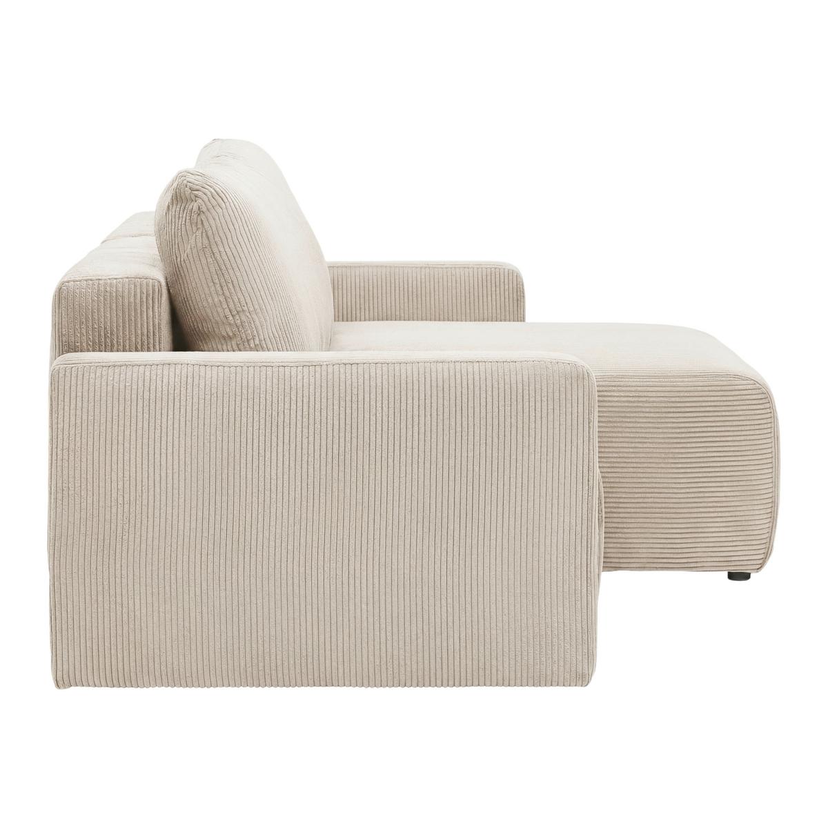 Rohová sedačka DAVE, obojstranná,béžový menčester - béžová, Modern, textil (227/146cm) - Based