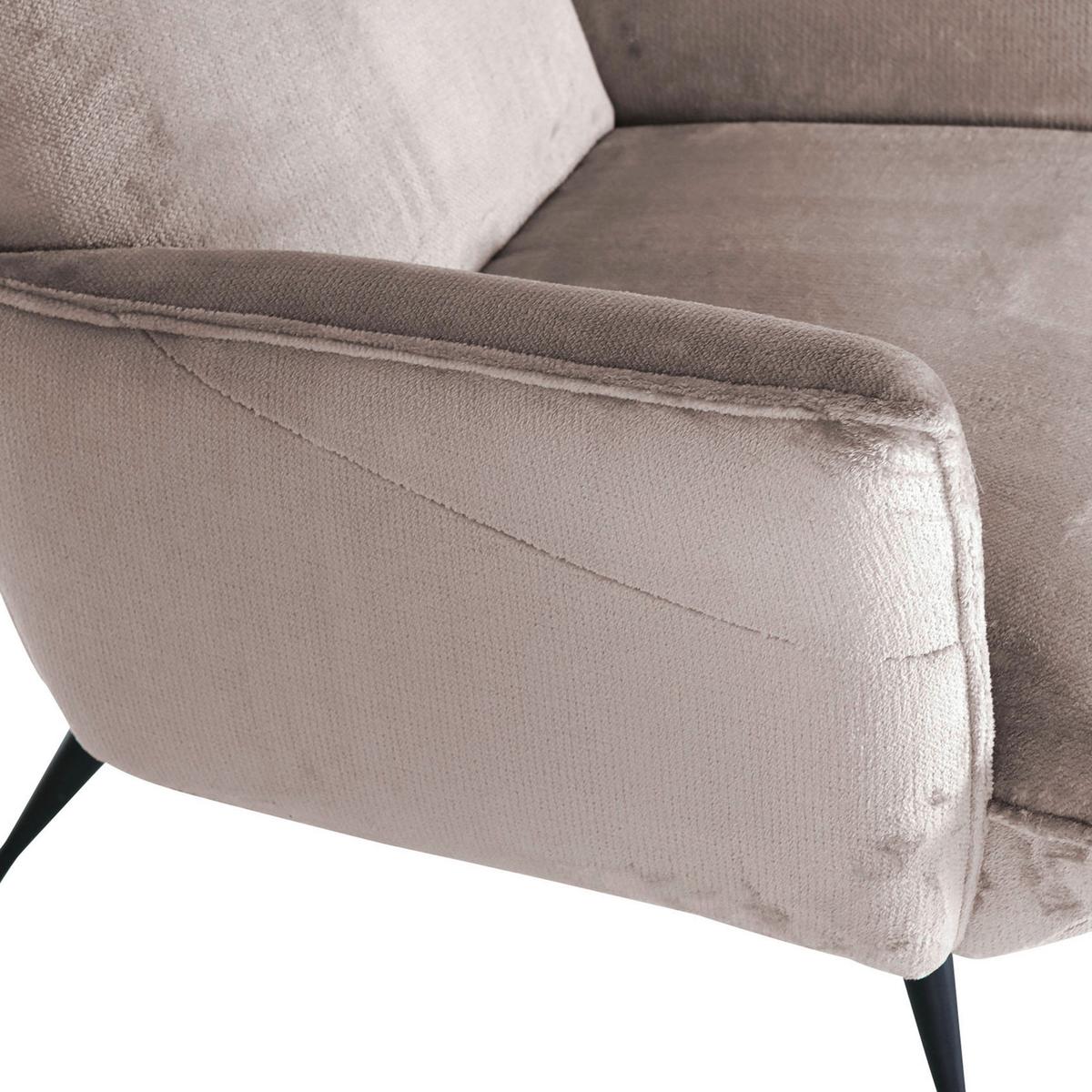 Ohrensessel Lorris - Beige/Schwarz, KONVENTIONELL, Textil (83/110/92cm) - MID.YOU