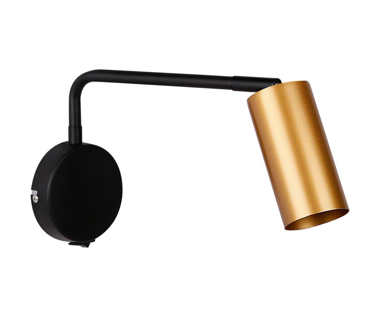 Wandleuchte 21-76816 - Goldfarben/Schwarz, Design, Metall (9/31/15cm)