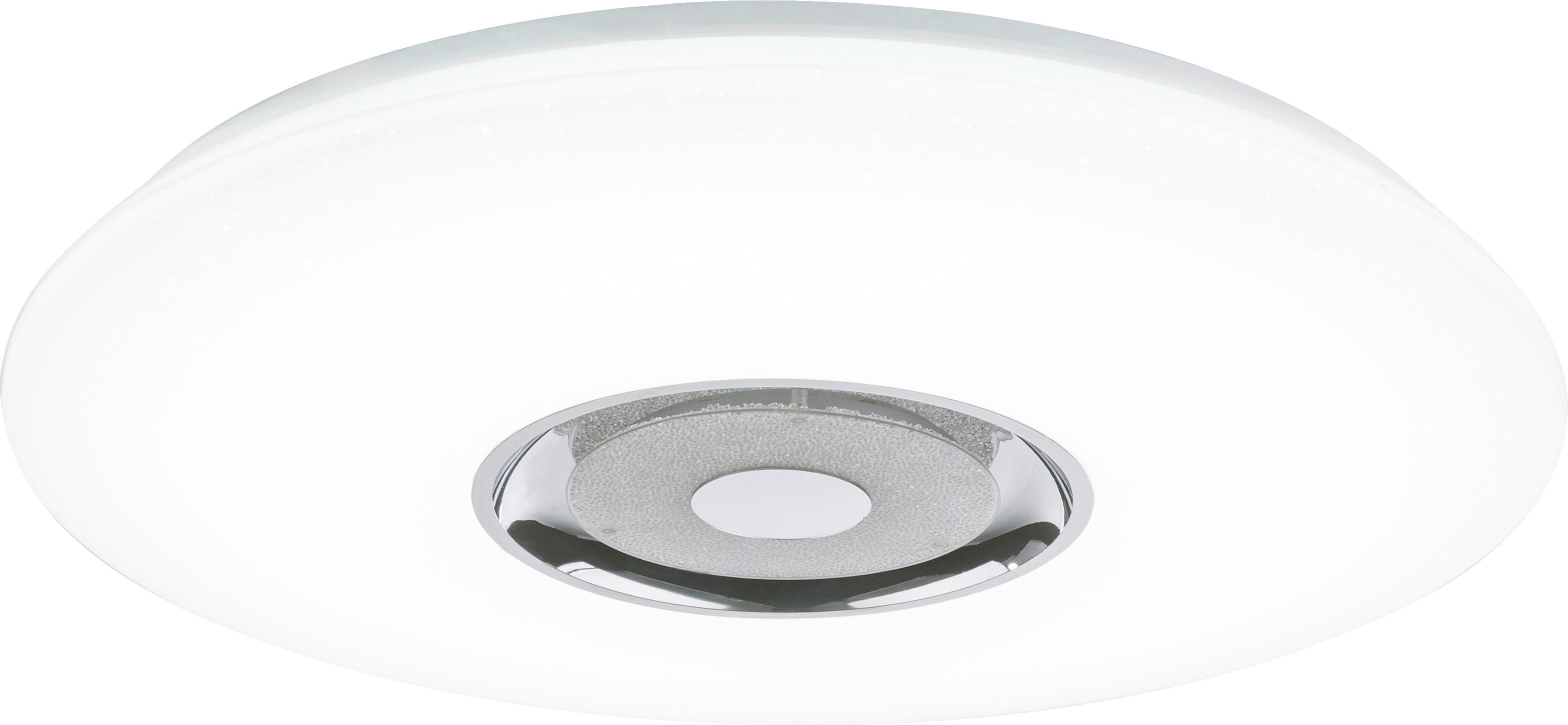 Stropní Led Svítidlo Lauti Ø 50cm, S Reproduktorem - bílá, Romantický / Rustikální, kov/plast (50,5cm) - Premium Living