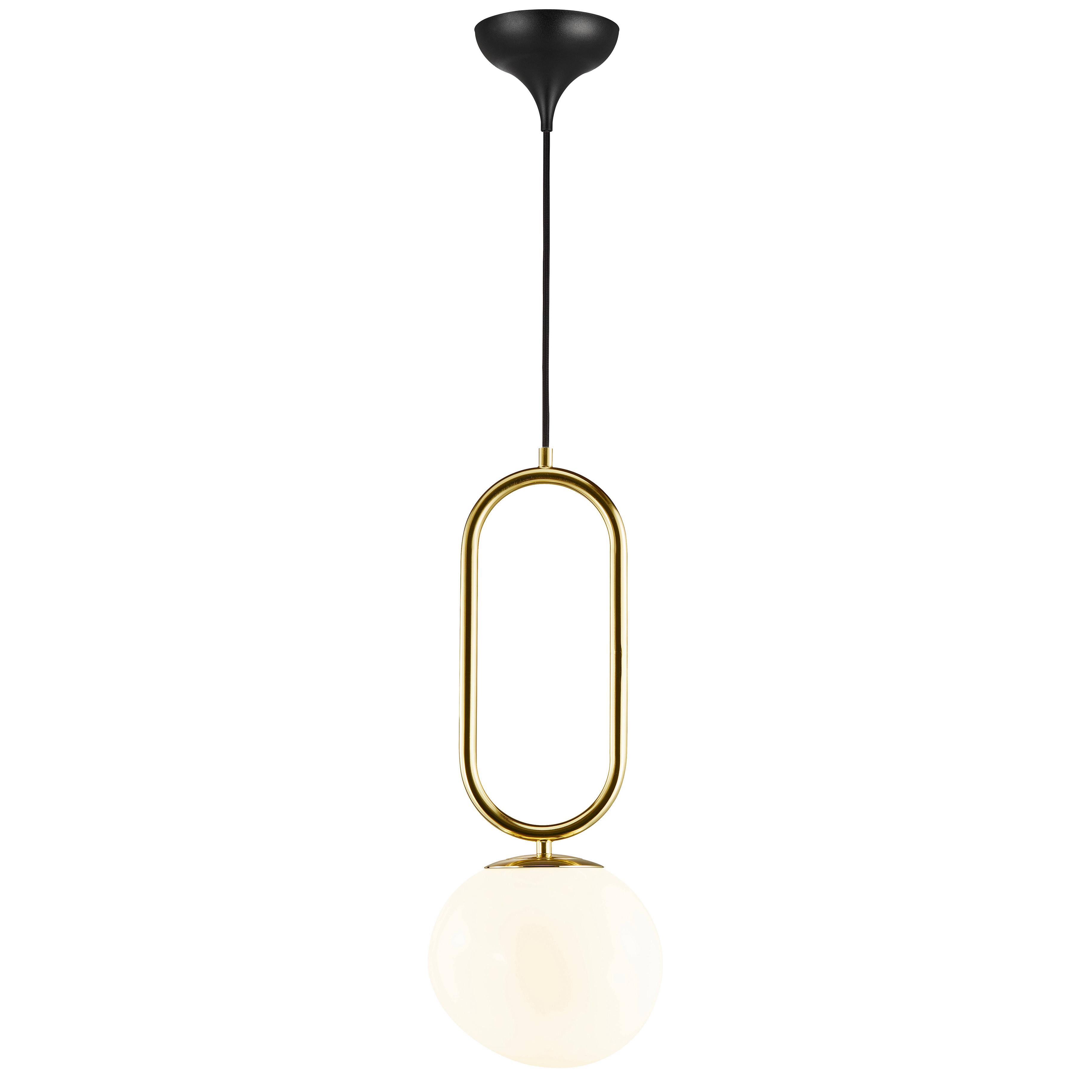 Hängeleuchte Shapes Pela Weiß L: 22 cm - Weiß, Design, Glas/Metall (22/27/60,5cm) - Nordlux