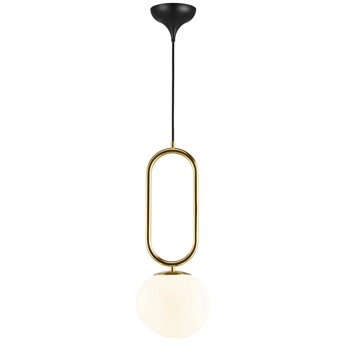 Hängeleuchte Shapes Pela Weiß L: 22 cm - Weiß, Design, Glas/Metall (22/27/60,5cm) - Nordlux