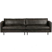 3-sitzer-sofa Rodeo Classic Schwarz B: 275cm - Schwarz, Design, Leder/Metall (275/83/88cm) - Livetastic