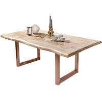 ESSTISCH Braun/Naturfarben L: 220cm - Braun/Naturfarben, MODERN, Holz/Metall (220/100/76cm) - MID.YOU