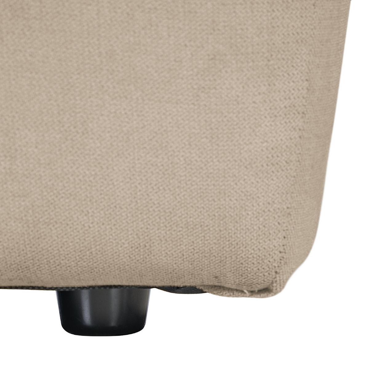 Hocker Bolt, Taupe B: 102 cm - Taupe/Schwarz, MODERN, Textil (102/41/52cm) - Trendmanufaktur