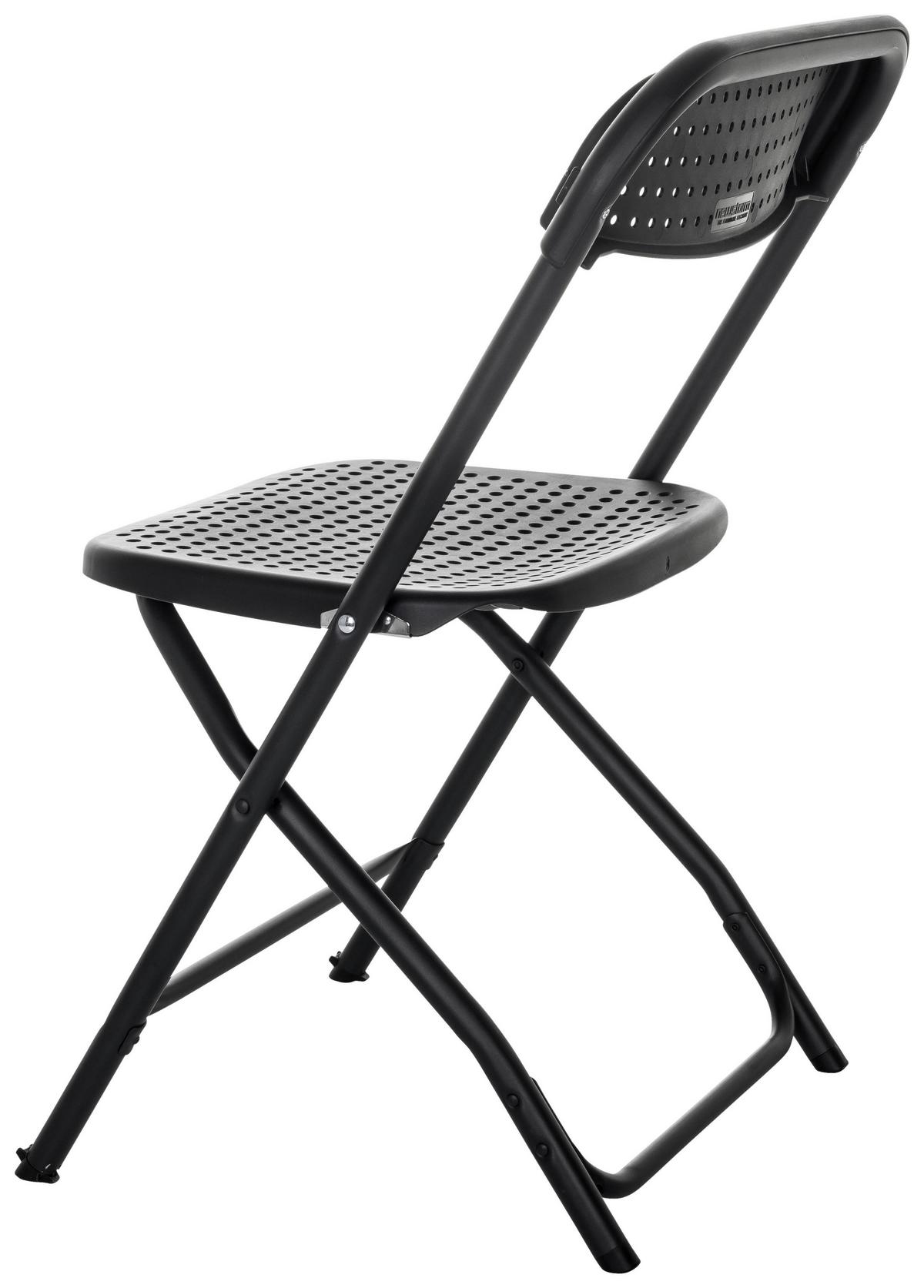 Klappstuhl Tudela Xxl Pro - Schwarz, Basics, Kunststoff (51/80/52cm) - MID.YOU