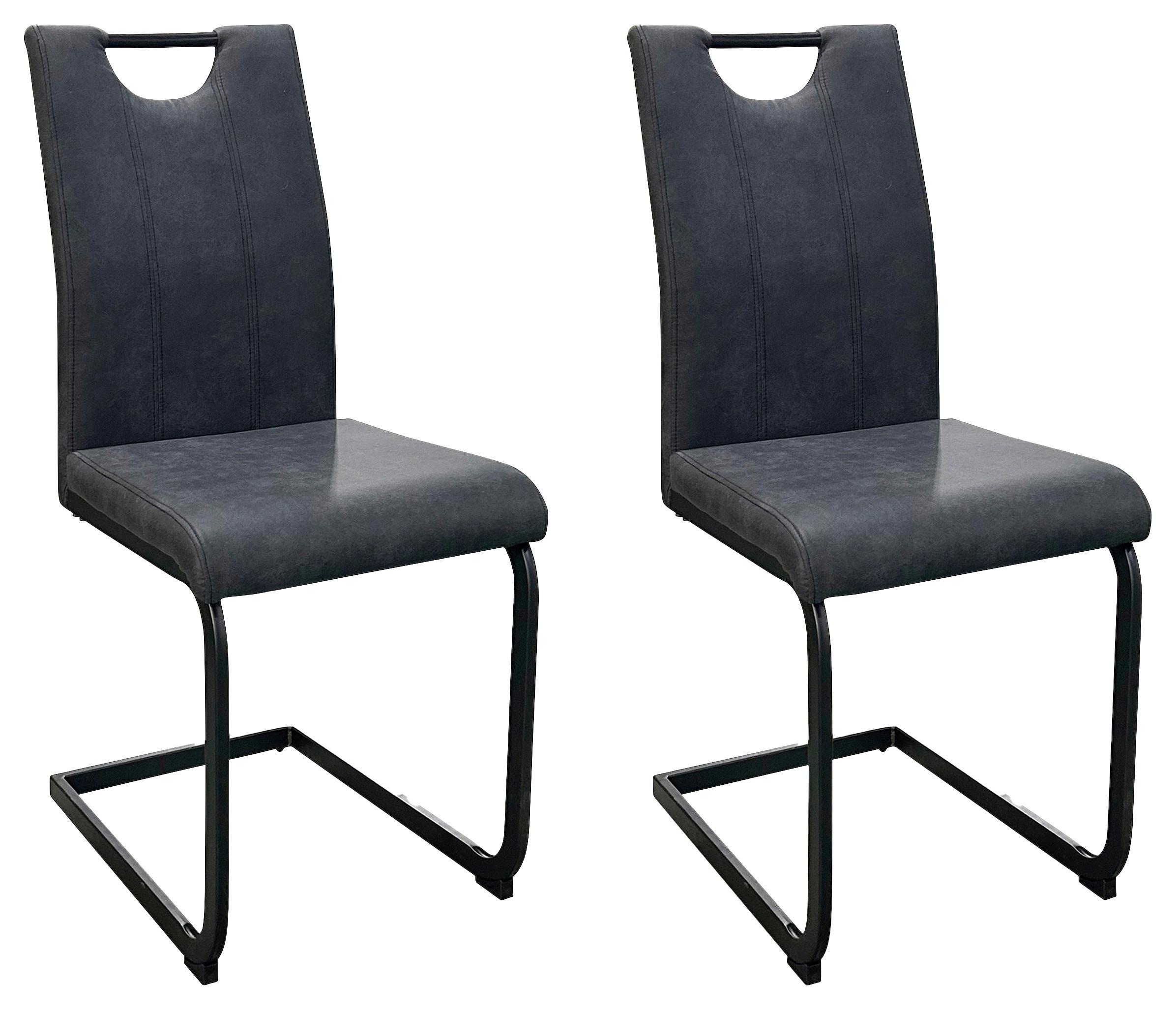 Schwingstuhl-Set Banff, Anthrazit, B: 42 cm