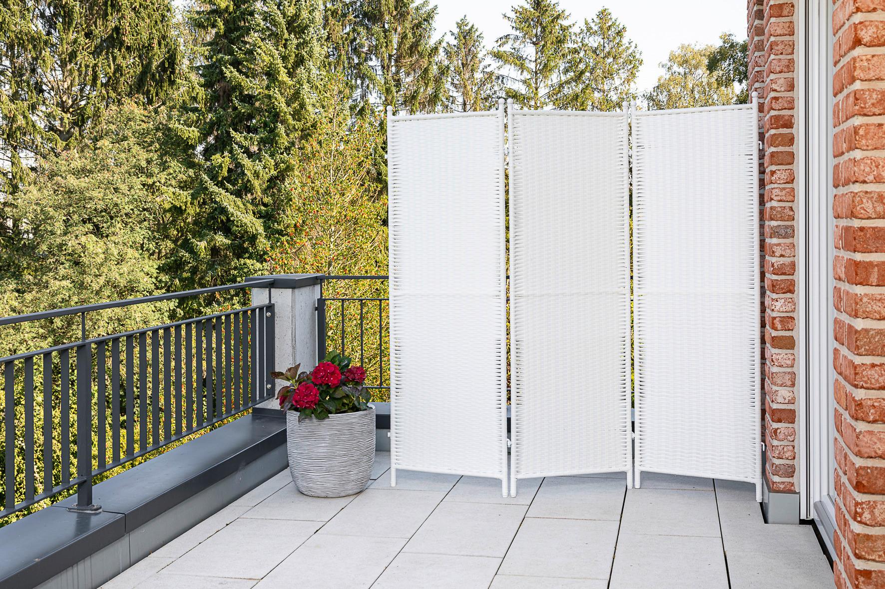 Paravent Paravent - Weiß, MODERN, Metall (183/183cm) - Gardenson