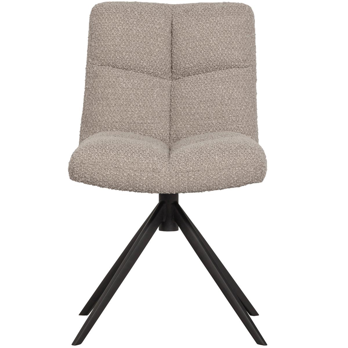Stuhl Vinny Sandfarben B: 48 cm - Sandfarben/Schwarz, Design, Textil/Metall (48/80/45cm) - Livetastic