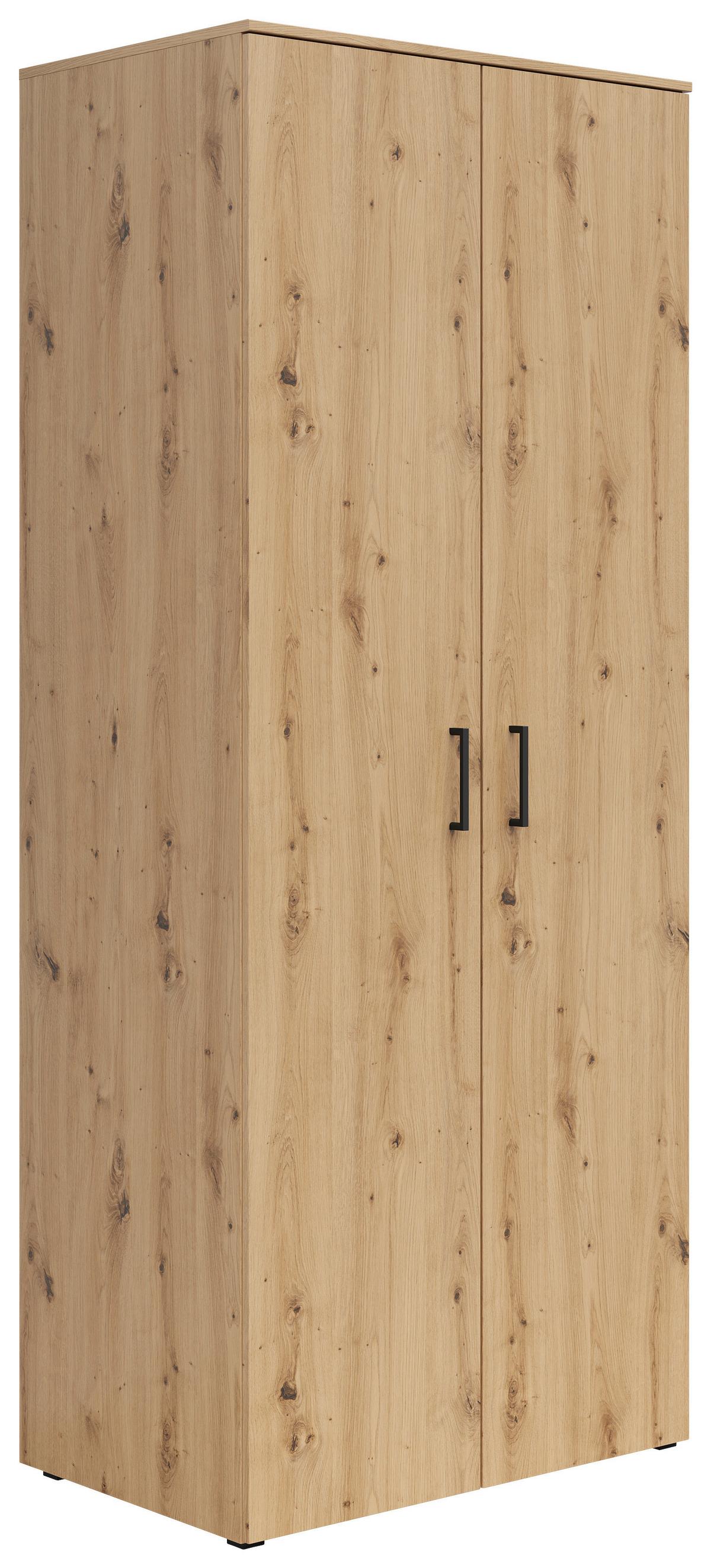 SKRIŇA Multistauraum - čierna/dub artisan, Modern, kompozitné drevo/plast (80/195/52cm)