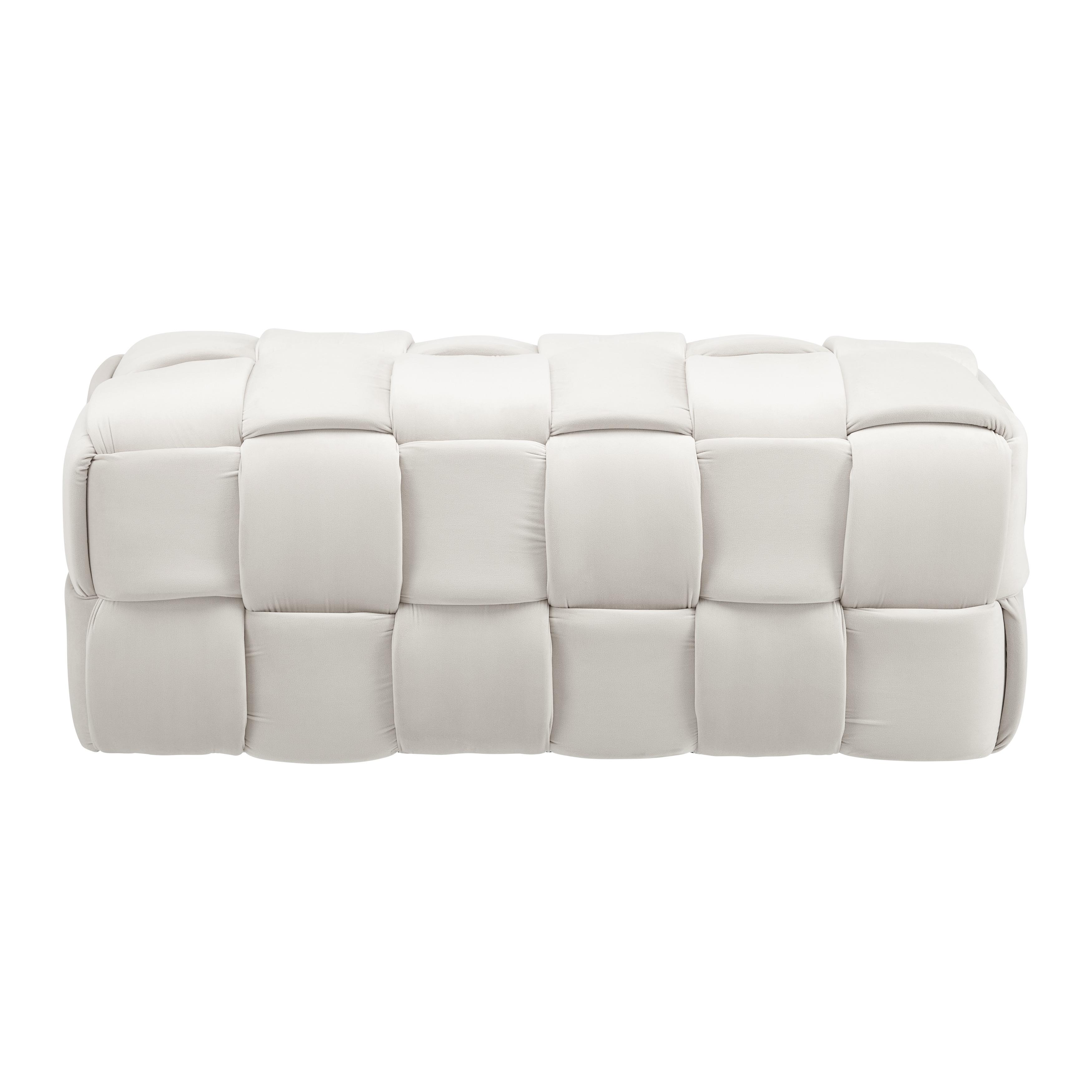 Moderní Lavice Ella Béžová - černá/béžová, Moderní, dřevo/textil (118/47/47cm) - Bessagi Home