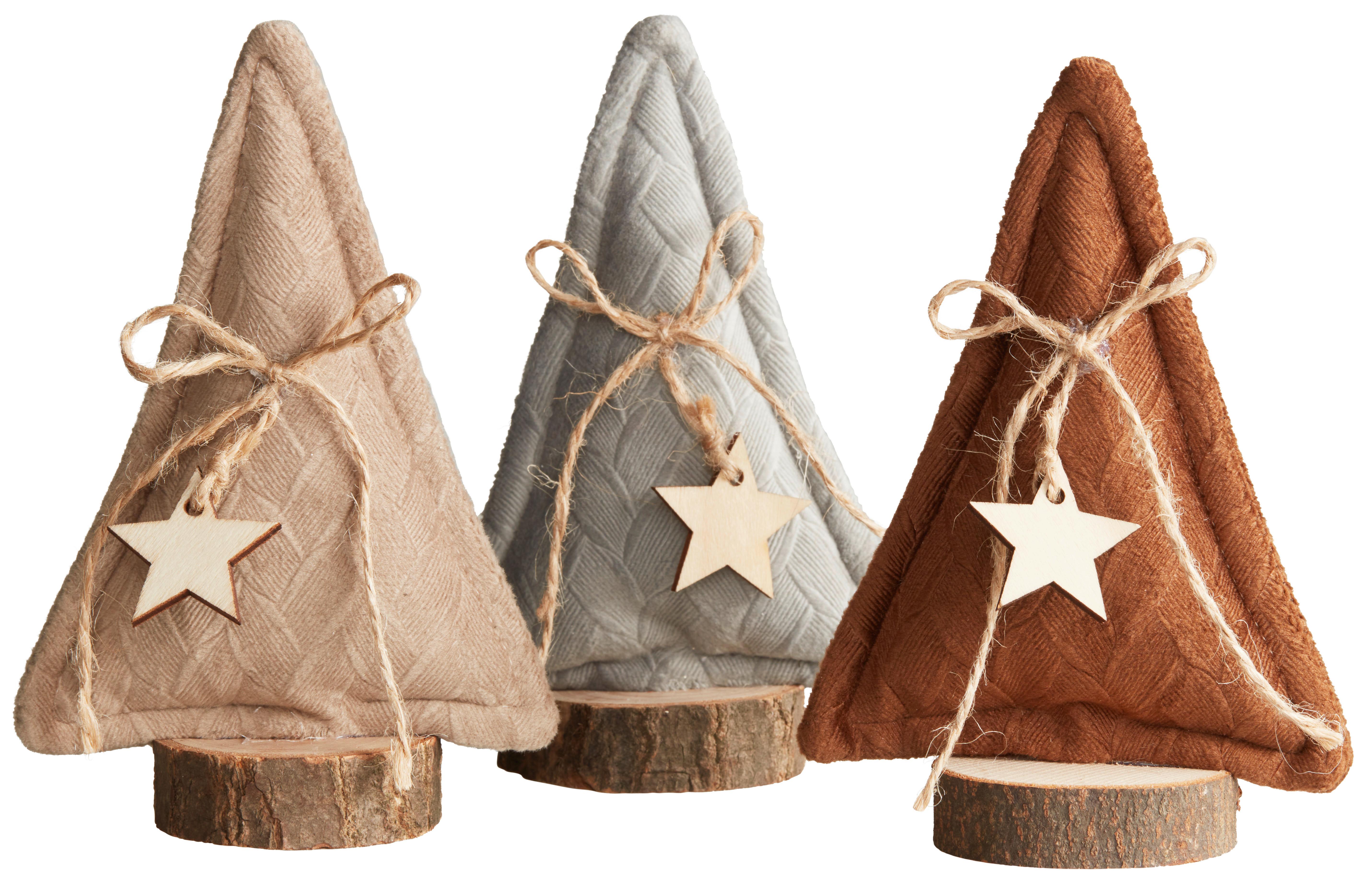 Dekor Fa Daxx - natúr színű, Basics, textil/fa (9/4,5/14cm) - Luca Bessoni