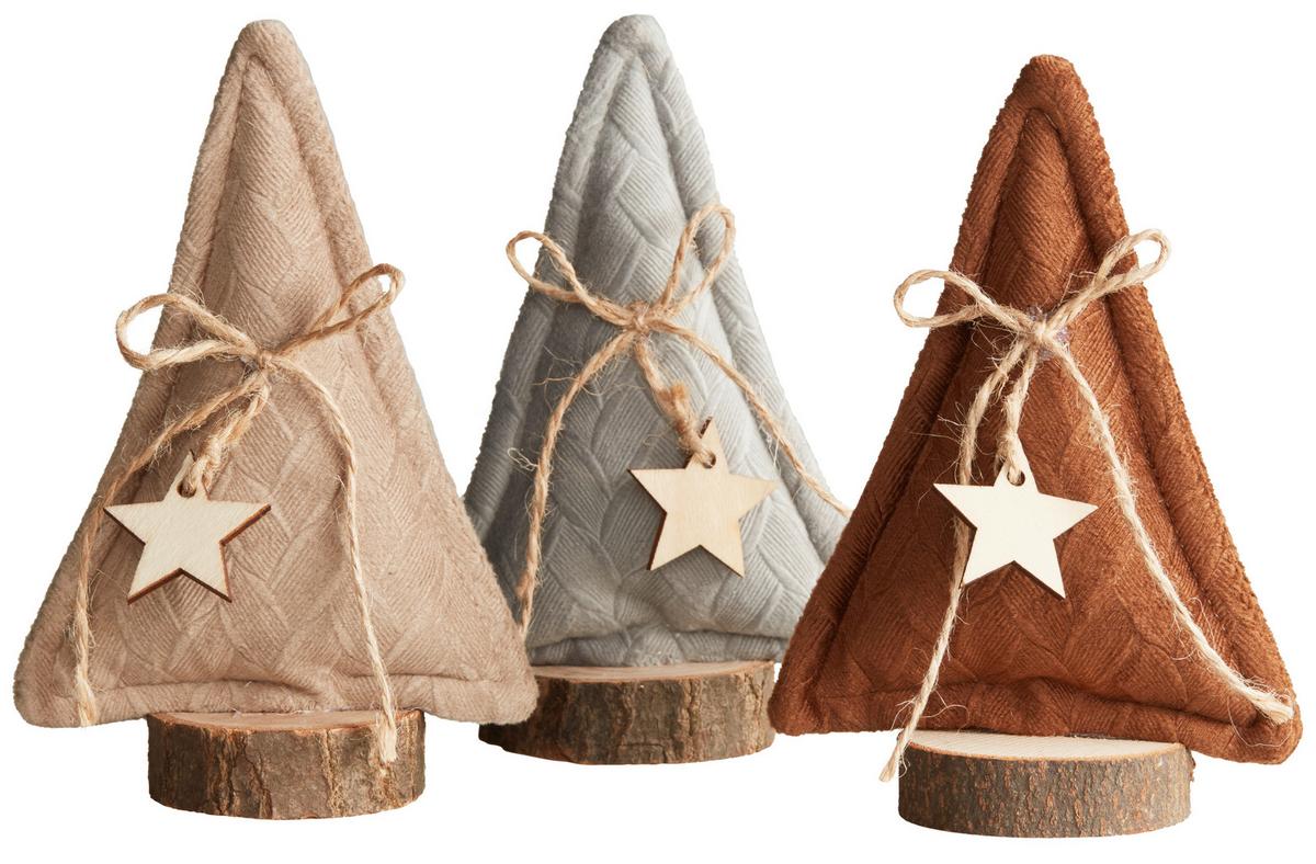 Dekor Fa Daxx - natúr színű, Basics, textil/fa (9/4,5/14cm) - Luca Bessoni