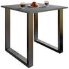 Schreibtisch Lona Anthrazit, Schwarz B:80cm - Anthrazit/Silberfarben, Design, Holzwerkstoff/Metall (80/76/50cm) - MID.YOU