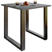 Schreibtisch Lona Anthrazit B: 80 Cm - Anthrazit/Schwarz, Design, Holzwerkstoff/Metall (80/76/80cm) - MID.YOU