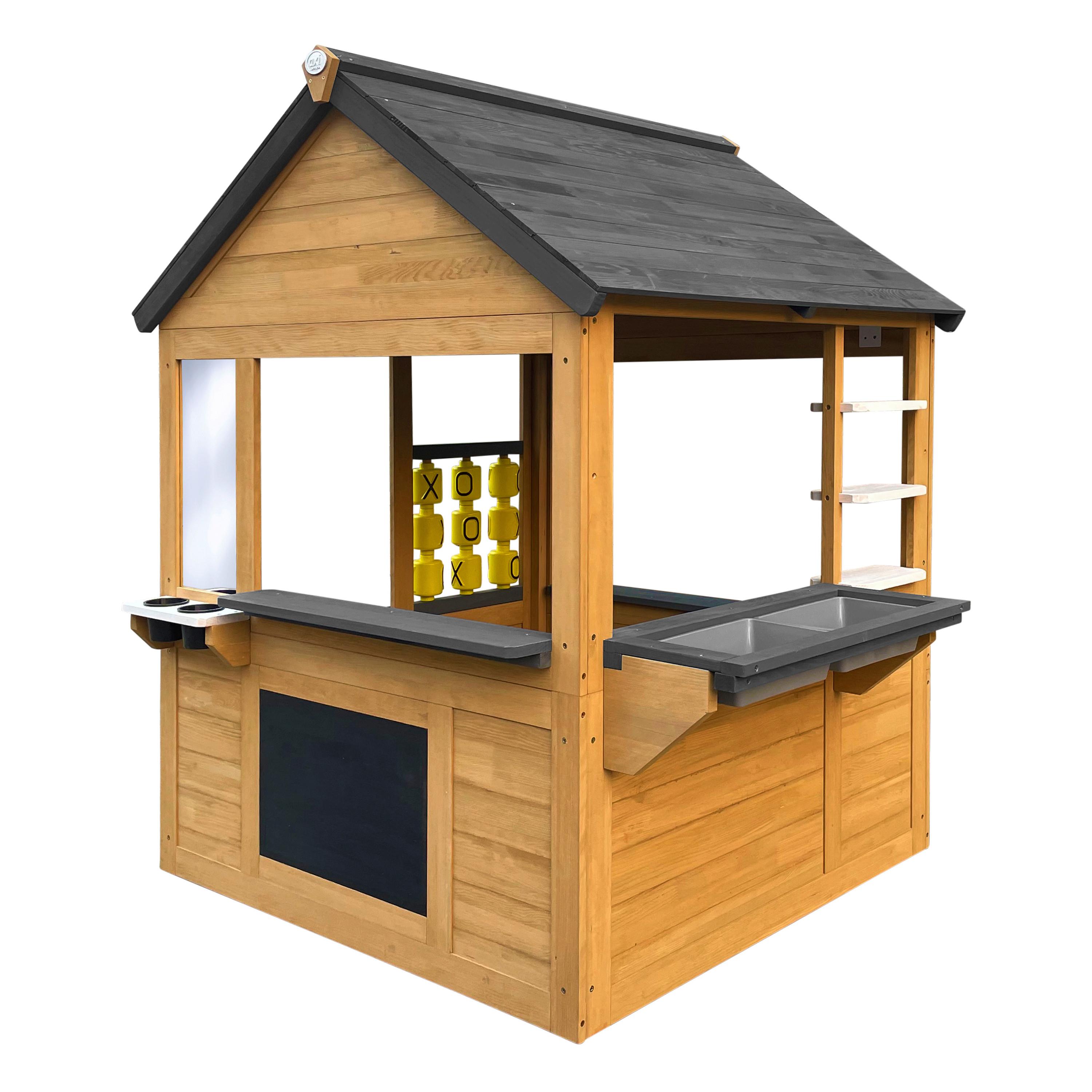 SPIELHAUS LYNN NATUR - Anthrazit/Braun, Basics, Holz (108/105/130cm)
