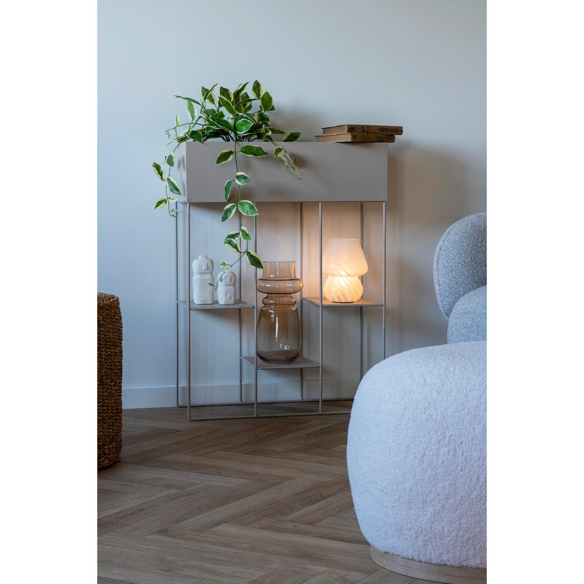Übertopf Rabo Beige B: 25 cm - Beige, Design, Metall (25/80/60cm)