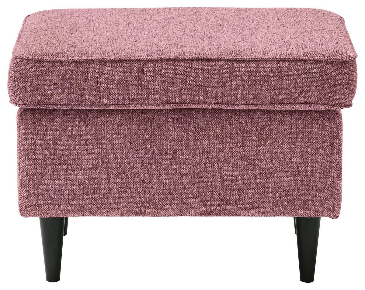Hocker Oskar - Schwarz/Rosa, Basics, Holzwerkstoff/Textil (63/43/42cm) - MID.YOU