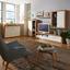 Sideboard Mallorca - Eichefarben/Silberfarben, MODERN, Holzwerkstoff (132/90/35cm)