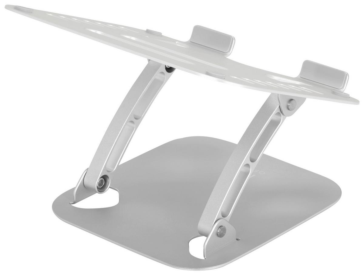 Laptop-halterung Stand Silberfarben Höhenverstellbar - Silberfarben, Basics, Metall (27/5,5/22cm) - MID.YOU