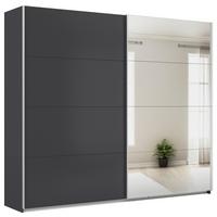 Schwebetürenschrank + Spiegel B: 271cm Feldkirch Grau - Anthrazit/Silberfarben, MODERN, Holzwerkstoff (271/229/62cm)