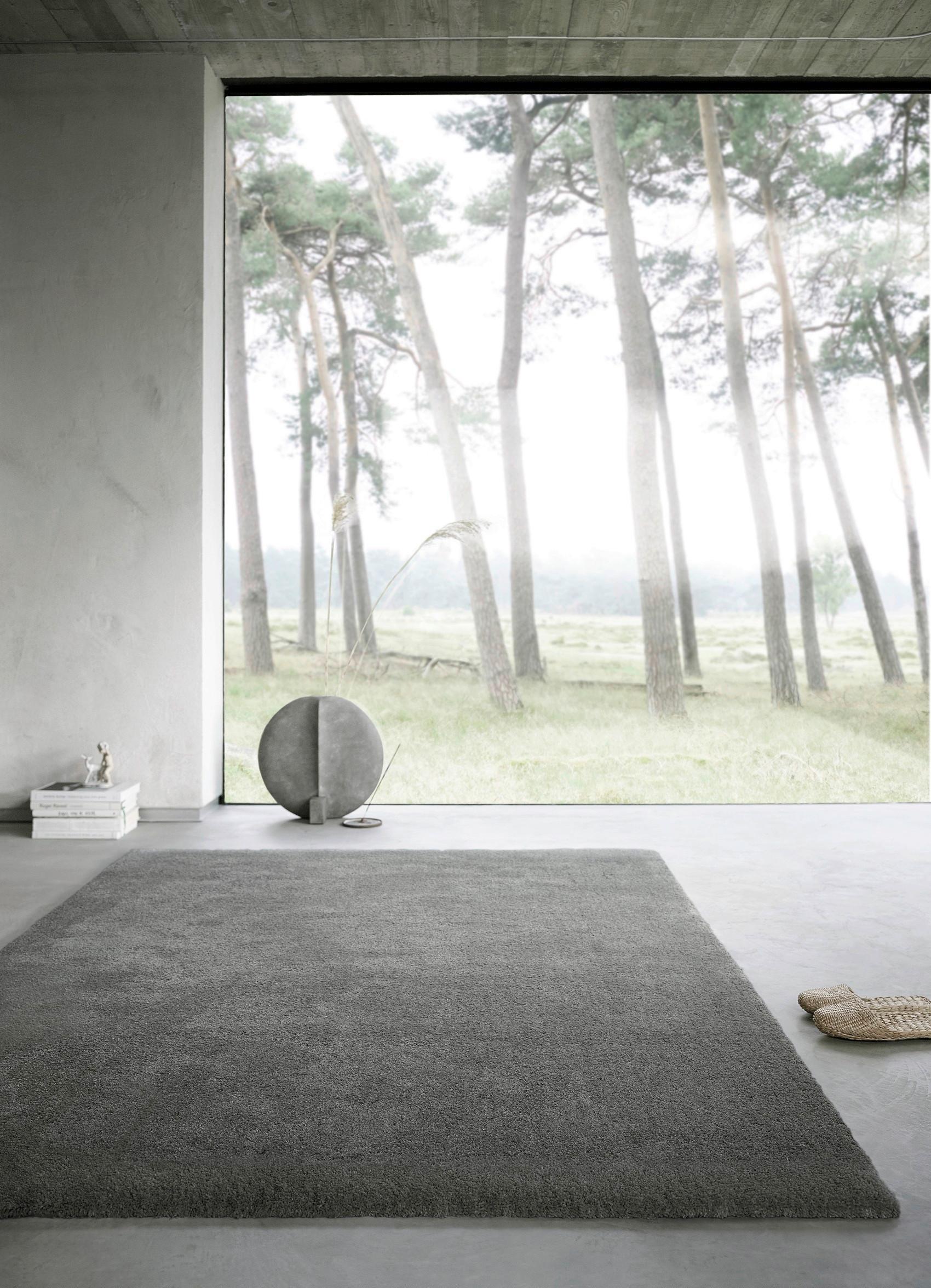 Hochflorteppich Emilia - Grau, Design, Textil (130/190cm) - WECON HOME BASIC