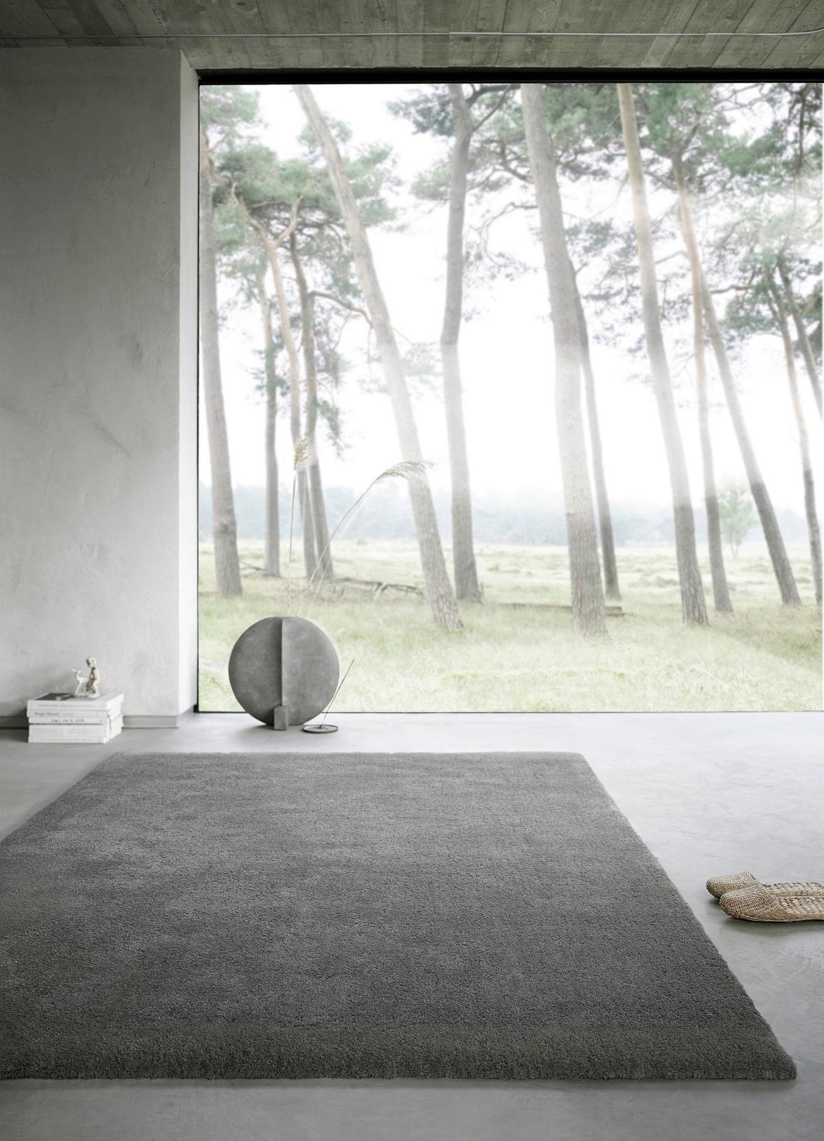 Hochflorteppich Emilia - Grau, Design, Textil (130/190cm) - WECON HOME BASIC