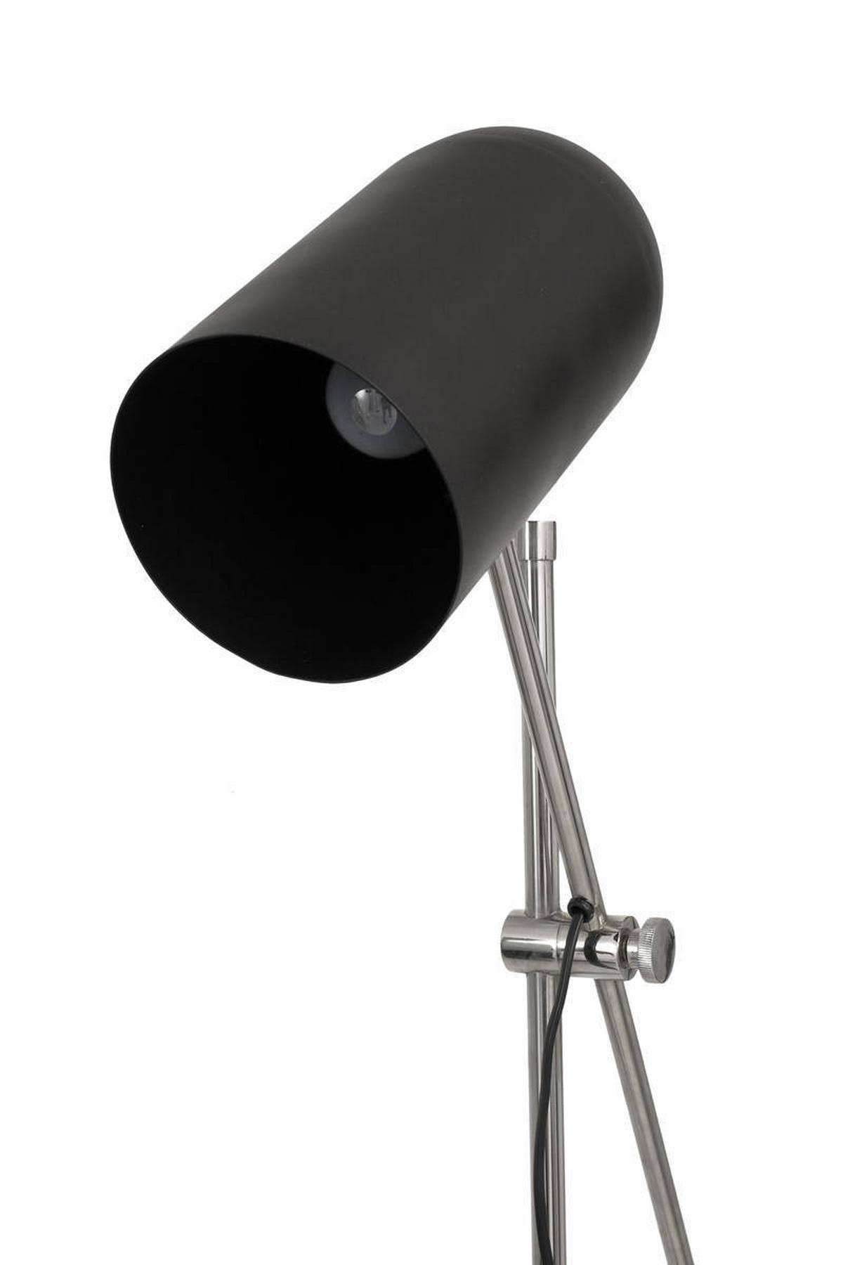Stehlmape Celeste Schwarz/ Silberfarben mit Flexarm - Silberfarben/Schwarz, Trend, Kunststoff/Stein (58/138/18cm) - Kayoom
