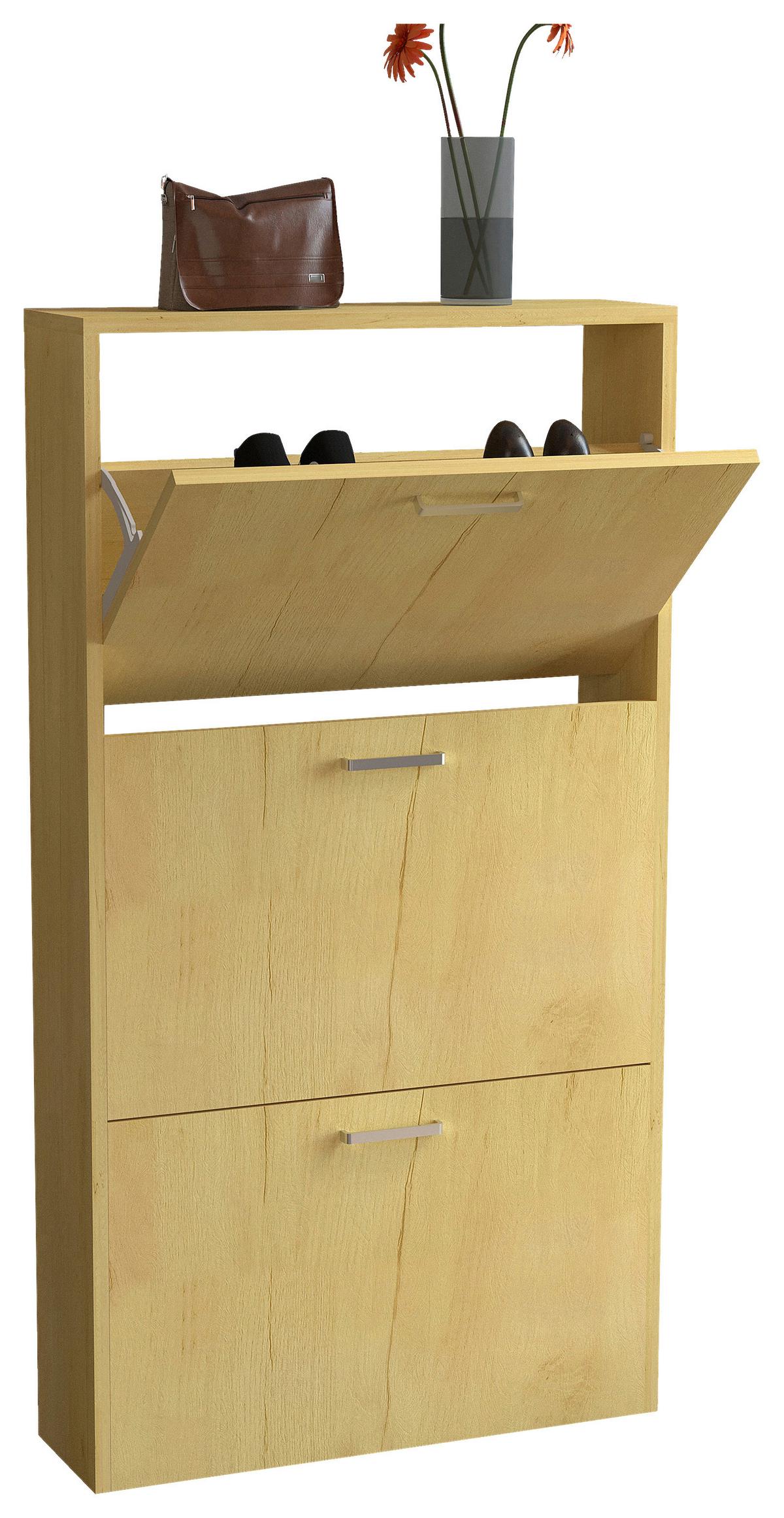 Schuhschrank Sulos Honigeiche Dekor - Honigeiche, Design, Holzwerkstoff (50/108/17cm) - MID.YOU