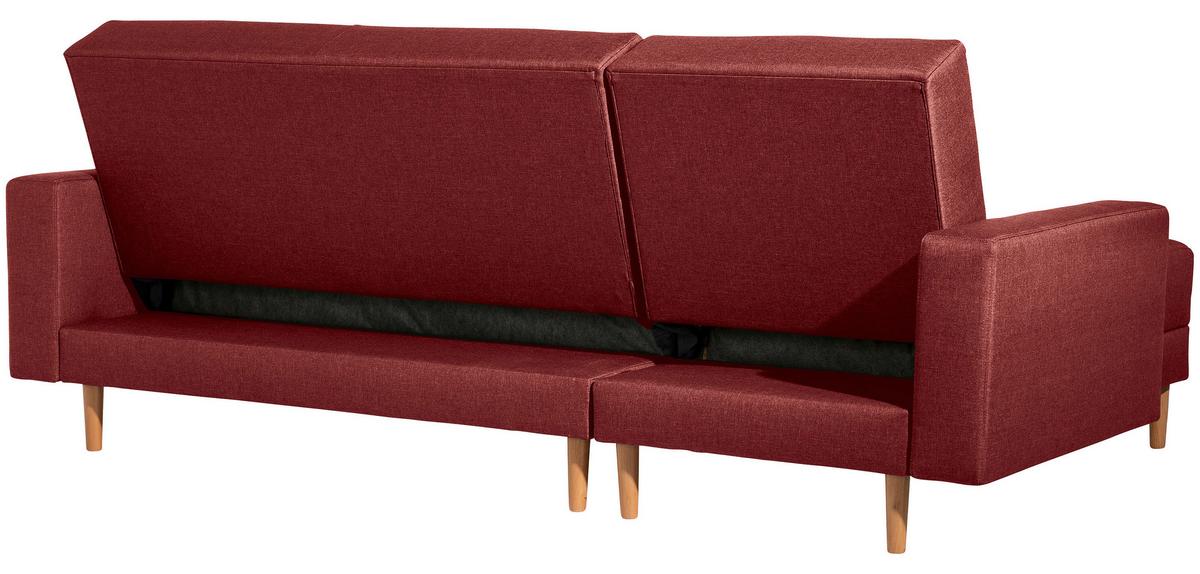 Eckschlafsofa Just Cool - Rot/Erlefarben, Design, Textil (230/93/152cm) - Max Winzer