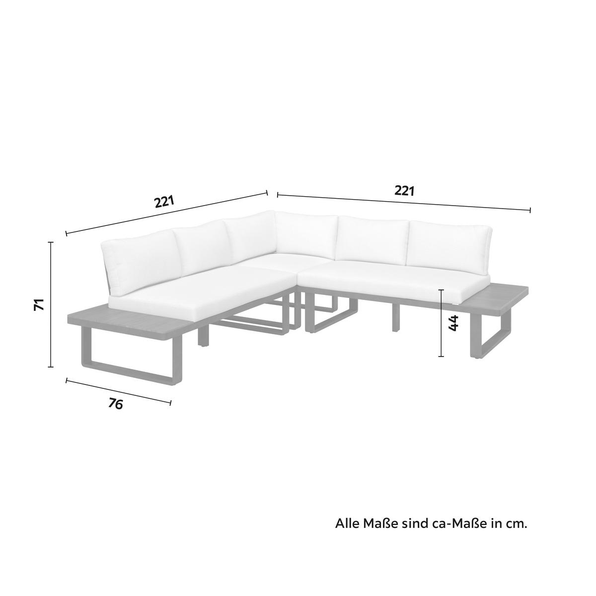 JEDÁLENSKÁ TERASOVÁ SÚPRAVA GIANNA - čierna/krémová, Modern, kov/drevo (221/71/76cm) - Bessagi Garden