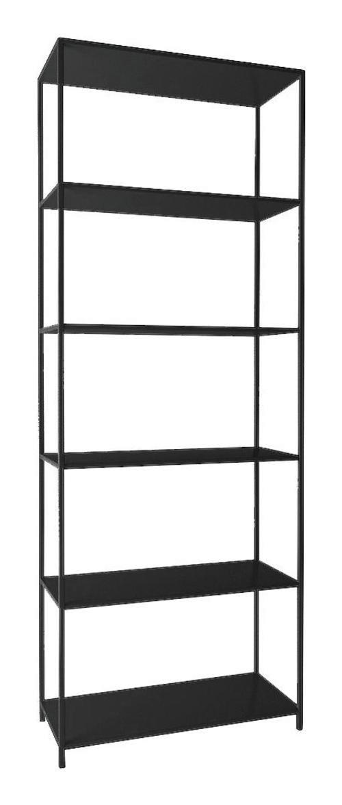 Regal Stahl Newcastle Trend B: 69,5 cm Schwarz - Schwarz, Trend, Metall (69,5/185/30cm) - MID.YOU