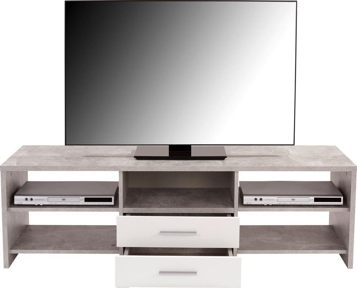 Médiaállvány Tico *TOP ÁR* - fehér/szürke, Modern, fa (150/45/40cm) - Best Price