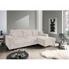 Eckschlafsofa Zona, Creme S: 237x143 Cm - Creme/Schwarz, KONVENTIONELL, Textil (237/143cm) - Livetastic